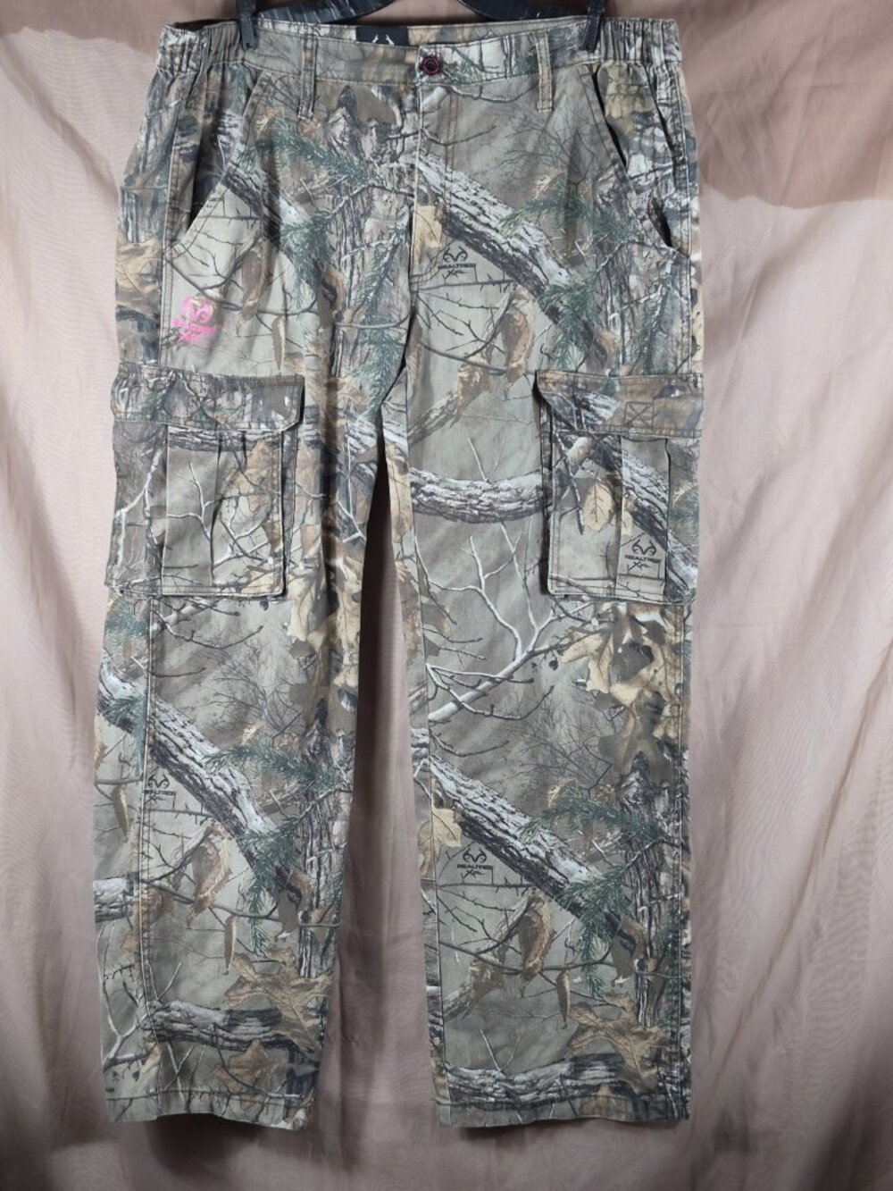 Realtree Men's Grey Outdoor Camouflage Cargo Hunting Pants Size XXL